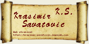 Krasimir Savatović vizit kartica